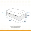 Ver imagem 3 de Cama Box Baú Solteiro + Colchão de Molas Ensacadas Ortobom Airtech Bege 88cm Suporta até 150 Kg