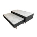 Ver imagem 1 de Cama Conjugada Solteiro Compact Plus + Auxiliar 88x188x40