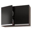 Ver imagem 7 de Kit Área de Serviço e Lavanderia com 02 Armários Aéreo 80cm e 60cm 100% Mdf Preto - Abmaza Lux