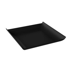Prato Quadrado 16cm Preto Pequeno Avulso Plástico Cozy Coza Lanches Frutas Frios - 1 Prato Quadrado 16cm Preto Pequeno Avulso Plástico Cozy Coza Lanches Frutas Frios - 1