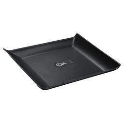 Prato Quadrado 16cm Preto Pequeno Avulso Plástico Cozy Coza Lanches Frutas Frios - 3 Prato Quadrado 16cm Preto Pequeno Avulso Plástico Cozy Coza Lanches Frutas Frios - 3