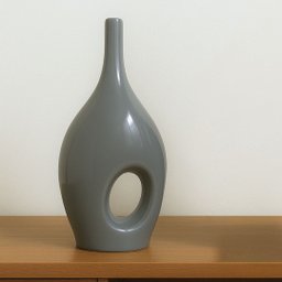 Vaso em Cerâmica Cinza 32x17cm - 2