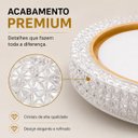 Ver imagem 7 de Plafon Glam Luxury Redondo LED 30W 3000/4000/6500k Autovolt c/ Controle e Memoria