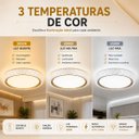 Ver imagem 4 de Plafon Glam Luxury Redondo LED 30W 3000/4000/6500k Autovolt c/ Controle e Memoria