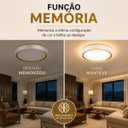 Ver imagem 6 de Plafon Glam Luxury Redondo LED 30W 3000/4000/6500k Autovolt c/ Controle e Memoria