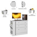 Ver imagem 7 de Cômoda com Mesa Giratória Gamer em Mdp Qmovi