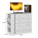 Ver imagem 3 de Cômoda com Mesa Giratória Gamer em Mdp Qmovi