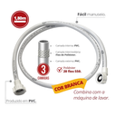 Ver imagem 2 de Entrada para Máquina de Lavar Trançada 3/4'' Tamanho 1,8m Durín