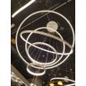 Lustre Pendente Moderno Anéis 5 Aneis Arcos 100cm para Pe Direito Duplo Cor Branco 110v/220v - 3
