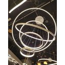 Ver imagem 3 de Lustre Pendente Moderno Anéis 5 Aneis Arcos 100cm para Pe Direito Duplo Cor Branco 110v/220v