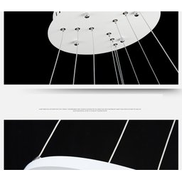 Lustre Pendente Moderno Anéis 5 Aneis Arcos 100cm para Pe Direito Duplo Cor Branco 110v/220v - 5