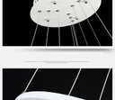 Ver imagem 5 de Lustre Pendente Moderno Anéis 5 Aneis Arcos 100cm para Pe Direito Duplo Cor Branco 110v/220v