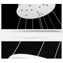 Ver imagem 5 de Lustre Pendente Moderno Anéis 5 Aneis Arcos 100cm para Pe Direito Duplo Cor Branco 110v/220v