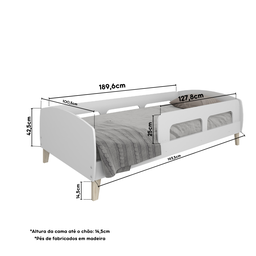 Cama Montessoriana Solteiro Jardim Com Protecao  - 5