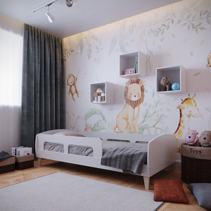 Cama Montessoriana Solteiro Jardim Com Protecao 