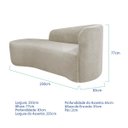 Ver imagem 3 de Kit Divã Recamier Orgânico França 250cm Lado Esquerdo e 2 Poltronas Amore Linho