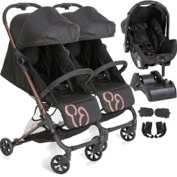 Carrinho Gemeos Bebe Conforto Base Galzerano Duolee Cobre - 1
