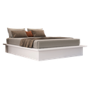 Ver imagem 2 de Cama Casal Queen Minimalista Branco