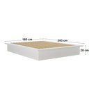 Ver imagem 3 de Cama Casal Queen Minimalista Branco