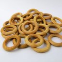 Ver imagem 3 de Argola de Madeira Marfim | 48 Mm Pacote com 50 Unidades