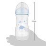 Mamadeira Azul Anticólica 330ml para Bebês de + 4 Meses Buba - 3