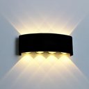 Ver imagem 1 de Arandela Led 8w Lente 8 Fachos Preta 3000k Quente Externa Bivolt