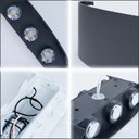 Ver imagem 5 de Arandela Led 8w Lente 8 Fachos Preta 3000k Quente Externa Bivolt