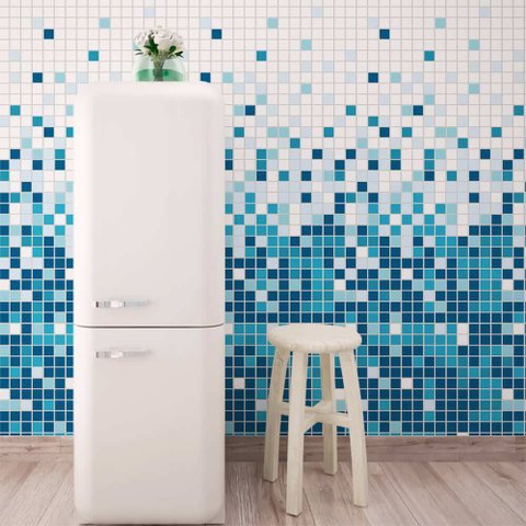 Papel de Parede Pastilhas Degrade 2 Arte Destaque 3 Metros