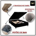 Ver imagem 4 de Cama Box Baú Viúvo Blindado com Pistão a Gás - Linhão - Turim Milão Branco