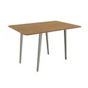 Ver imagem 1 de Mesa para Cozinha Iguaçu Aço com Tampo Madeirado 160x90cm Niquel Nogueira Kappesberg