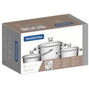 Ver imagem 2 de Jogo de 4 Panelas Tramontina Allegra Aço Inox Fundo Triplo Tampas Inox