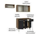 Ver imagem 5 de Armário de Cozinha Compacta 165cm Rustic/Preto Emilly Madesa 03