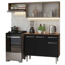Ver imagem 3 de Armário de Cozinha Compacta 165cm Rustic/Preto Emilly Madesa 03