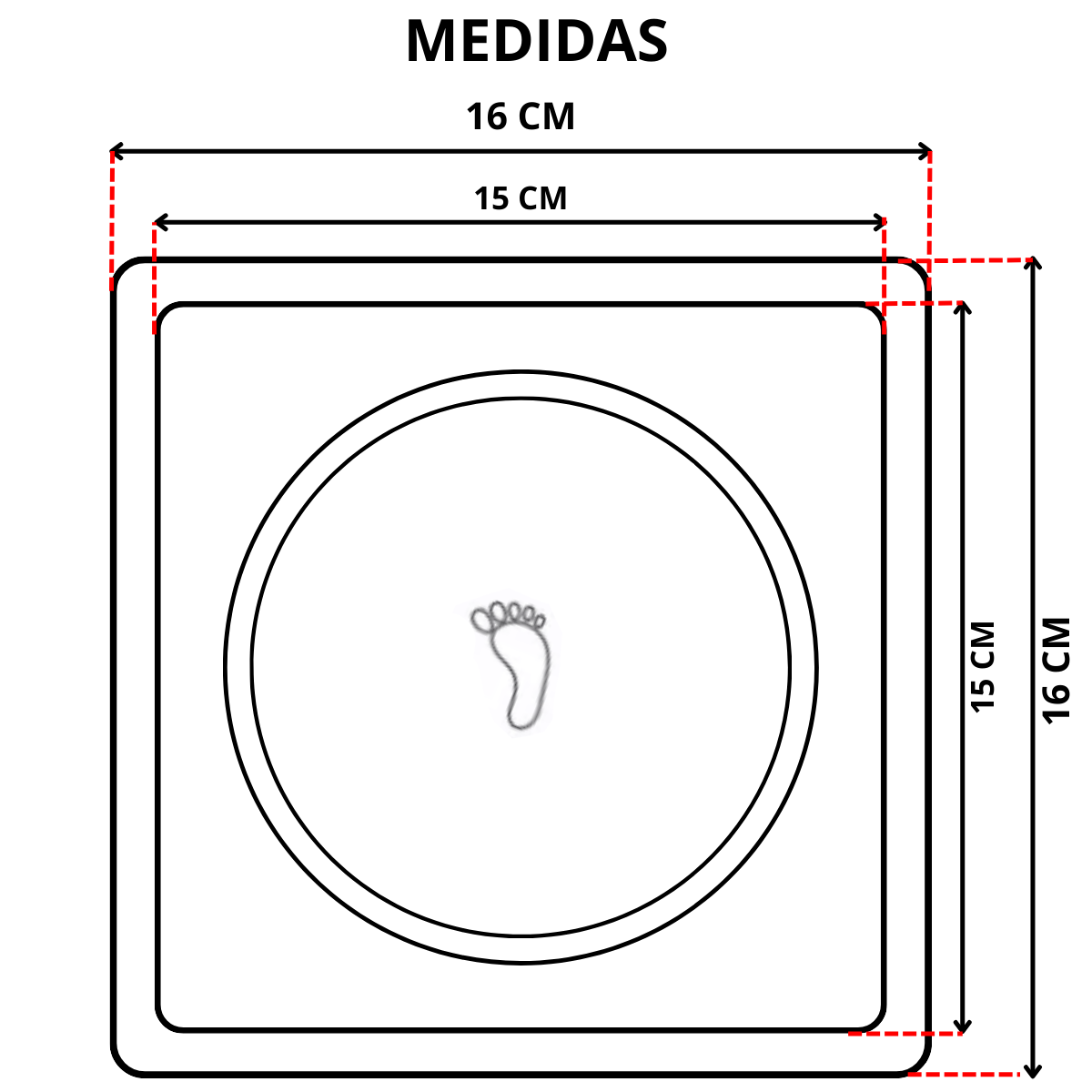 Ralo Click 15x15 Quadrado Preto Fosco + Porta Grelha Inox:preto Fosco - 2