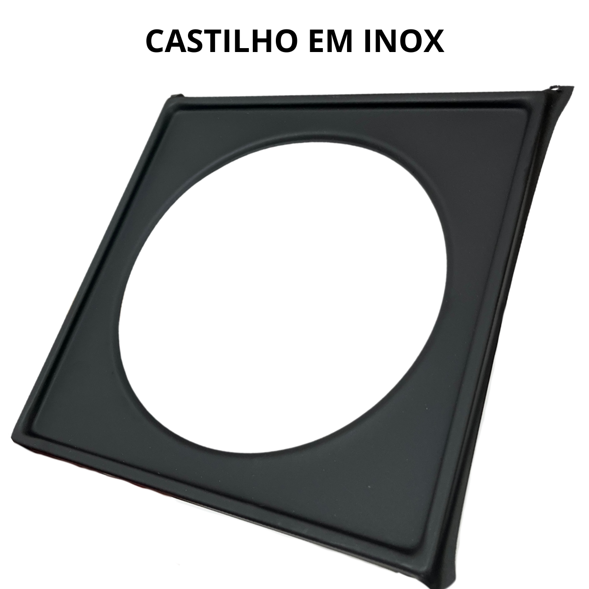 Ralo Click 15x15 Quadrado Preto Fosco + Porta Grelha Inox:preto Fosco - 10