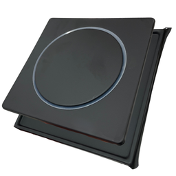 Ralo Click 15x15 Quadrado Preto Fosco + Porta Grelha Inox:preto Fosco - 1