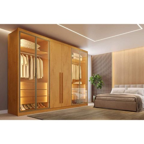 Guarda Roupa Casal 6 Portas 4VID 6GAV Madri Peroba Europa