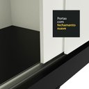 Ver mais imagens de Guarda-Roupa Casal Madesa Kansas 3 Portas de Correr com Espelhos 3 Gavetas Preto/Branco Cor:Preto/Br
