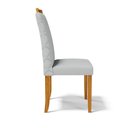Ver imagem 7 de Kit com 4 Cadeiras Agnes Madeira Maciça Estofadas para Mesa de Jantar Linho Cinza 407