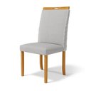 Ver imagem 3 de Kit com 4 Cadeiras Agnes Madeira Maciça Estofadas para Mesa de Jantar Linho Cinza 407