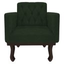 Ver imagem 5 de Poltrona Decorativa Classic Pés Luiz Xv Linho - Doce Sonho Móveis Verde