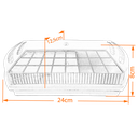 Ver imagem 2 de Kit 2 Luminária Tipo Tartaruga Retangular de Polimero Pp:liso/marrom/110/221