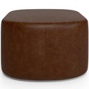 Ver imagem 3 de Puff Decorativo Orgânico para Living Quarto 70cm Doha W01 Couríssimo Marrom - Lyam Decor