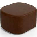 Ver imagem 1 de Puff Decorativo Orgânico para Living Quarto 70cm Doha W01 Couríssimo Marrom - Lyam Decor