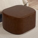 Ver imagem 2 de Puff Decorativo Orgânico para Living Quarto 70cm Doha W01 Couríssimo Marrom - Lyam Decor