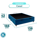 Ver imagem 4 de Cama Box Baú Casal Azul Nature 138x188