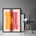 Ver imagem 1 de Quadro Decorativo Abstrato Pedrinhas - 70x50cm:moldura Branca