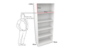 Ver imagem 3 de Armário Prateleira Multiuso M14 100% Mdf ( Vitrine Closet) Vetorial Móveis Branco