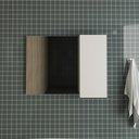 Ver imagem 2 de Gabinete Suspenso para Banheiro com Espelheira e Armário com Rodizio