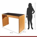 Ver imagem 6 de Bancada Nadir com Tampo de Vidro 4mm Espresso Móveis Cinamomo/Preto